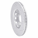 R1 90-92 Mercedes-Benz 300E Front Left Drilled & Slotted Silver Brake Rotor