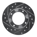R1 76-81 Honda Accord Hatchback Front Left Drilled & Slotted Silver Brake Rotor