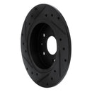 R1 16-23 Chevrolet Cruze Rear Right Drilled & Slotted Black Brake Rotor