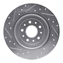 R1 05-19 Ford Taurus X Rear Drilled & Slotted Silver Brake Rotor Set
