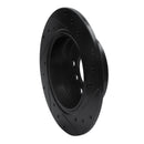 R1 91-99 BMW 325IS Rear Left Drilled & Slotted Black Brake Rotor
