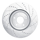 R1 03-06 Mitsubishi Lancer Front Drilled & Slotted Silver Brake Rotor Set