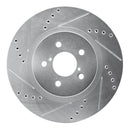 R1 17-23 Subaru Impreza Front Drilled & Slotted Silver Brake Rotor Set