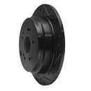 R1 02-04 Honda Odyssey Rear Right Drilled & Slotted Black Brake Rotor