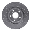 R1 90-01 Subaru Legacy Front Right Drilled & Slotted Silver Brake Rotor