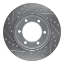 R1 95-04 Toyota 4Runner Front Right Drilled & Slotted Silver Brake Rotor