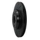 R1 16-23 Mercedes-Benz GLC250 (South America) Rear Left Drilled & Slotted Black Brake Rotor