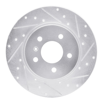 R1 05-05 Buick TERRAZA Rear Right Drilled & Slotted Silver Brake Rotor