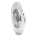 R1 91-99 Mercedes-Benz S350 Rear Right Drilled & Slotted Silver Brake Rotor