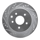 R1 03-05 Infiniti G35 Front & Rear Drilled & Slotted Silver Brake Rotor Set