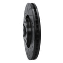 R1 98-09 Audi A4 (Mexico) Front Left Drilled & Slotted Black Brake Rotor