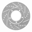 R1 84-95 Toyota Pickup Front Right Drilled & Slotted Silver Brake Rotor