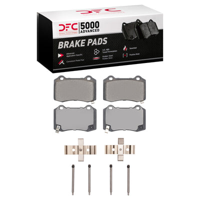 DFC 12-20 Tesla S Rear Drilled & Slotted Geoperformance Rotors 5000 Advanced Brake Pads w/Hardware