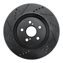 R1 19-25 Toyota Corolla (Mexico) Front Right Drilled & Slotted Black Brake Rotor