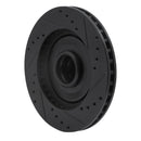 R1 84-87 Lincoln CONTINENTAL Front Left Drilled & Slotted Black Brake Rotor