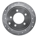 R1 07-17 Chrysler Sebring Rear Drilled & Slotted Silver Brake Rotor Set