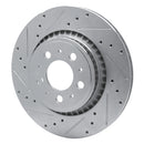 R1 03-14 Volvo XC90 Rear Drilled & Slotted Silver Brake Rotor Set