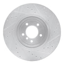 R1 04-10 BMW 535i Front & Rear Drilled & Slotted Silver Brake Rotor Set