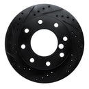R1 75-79 Dodge W200 Front Left Drilled & Slotted Black Brake Rotor