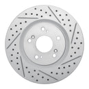 R1 97-05 Acura Nsx Rear Right Drilled & Slotted Geo-Carbon Rotor