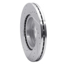 R1 02-02 Kia SEDONA Front Right Drilled & Slotted Silver Brake Rotor