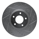 R1 07-13 Mazda 3 Front Drilled & Slotted Silver Brake Rotor Set