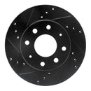 R1 88-07 Dodge Colt Front Left Drilled & Slotted Black Brake Rotor
