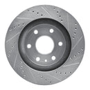 R1 07-17 Buick Enclave Front Left Drilled & Slotted Silver Brake Rotor