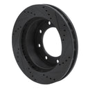 R1 99-05 Ford F-250 4WD (Super Duty) Front Left Drilled & Slotted Black Brake Rotor