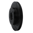 R1 02-05 Ford Explorer Front Right Drilled & Slotted Black Brake Rotor