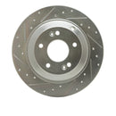 R1 10-16 Hyundai Genesis Coupe Front & Rear Drilled & Slotted Silver Brake Rotor Set