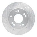 R1 90-05 Chrysler SEBRING Front Left Drilled & Slotted Silver Brake Rotor