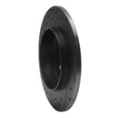 R1 03-05 Lincoln AVIATOR Rear Right Drilled & Slotted Black Brake Rotor