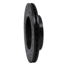 R1 89-13 Infiniti G20 Front Right Drilled & Slotted Black Brake Rotor
