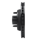 R1 87-92 Lincoln Continental Front Right Drilled & Slotted Black Brake Rotor