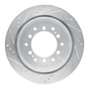 R1 10-24 Toyota 4Runner Rear Drill & Slot Silver Rotors