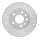R1 97-08 Chevrolet ASTRA (Mexico) Rear Right Drilled & Slotted Silver Brake Rotor