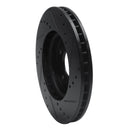 R1 05-10 Honda Odyssey Front Left Drilled & Slotted Black Brake Rotor