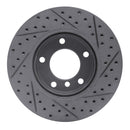 R1 91-06 BMW 328I Front Right Drilled & Slotted Geo-Carbon Rotor