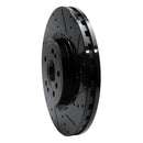 R1 12-18 Mercedes-Benz ML350 Front Right Drilled & Slotted Black Brake Rotor