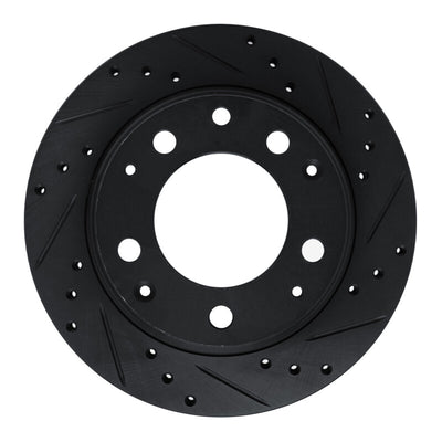 R1 69-83 Porsche 911 Rear Right Drilled & Slotted Black Brake Rotor