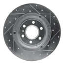 R1 11-15 VPG MV-1 Rear Left Drilled & Slotted Silver Brake Rotor