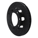 R1 75-93 Dodge W250 Front Left Drilled & Slotted Black Brake Rotor