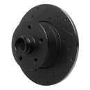 R1 79-85 Volkswagen Vanagon Front Left Drilled & Slotted Black Brake Rotor