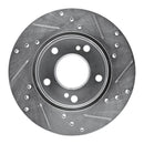 R1 96-98 Nissan 240SX Front & Rear Drilled & Slotted Silver Brake Rotor Set