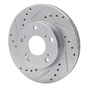 R1 06-11 Honda Civic Front & Rear Drilled & Slotted Silver Brake Rotor Set