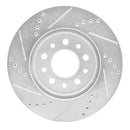 R1 04-07 Ford Freestar Front Right Drilled & Slotted Silver Brake Rotor