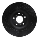 R1 06-16 Buick Lucerne Front Right Drilled & Slotted Black Brake Rotor