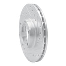 R1 07-11 Audi S6 Rear Right Drilled & Slotted Silver Brake Rotor