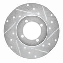R1 70-73 Nissan 240Z Front Drilled & Slotted Silver Brake Rotor Set